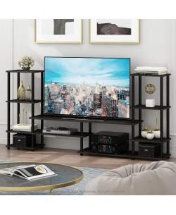 Turn-N-Tube Grand Entertainment Center, Espresso & Black
