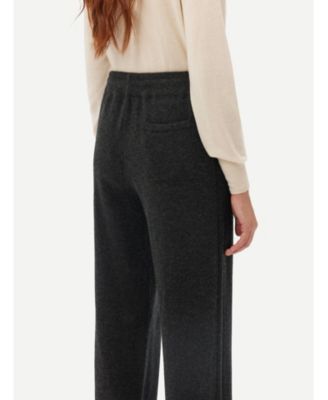 Women's Cashmere Jogger With Contrast Side Grey