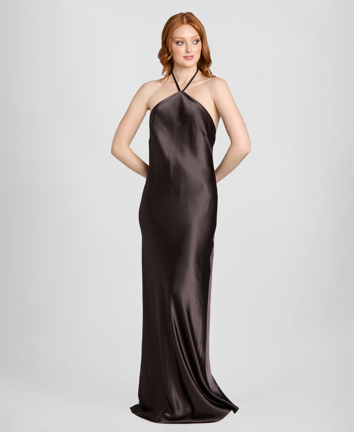 Morgan & Company Juniors' Halter-Neck Slip Dress