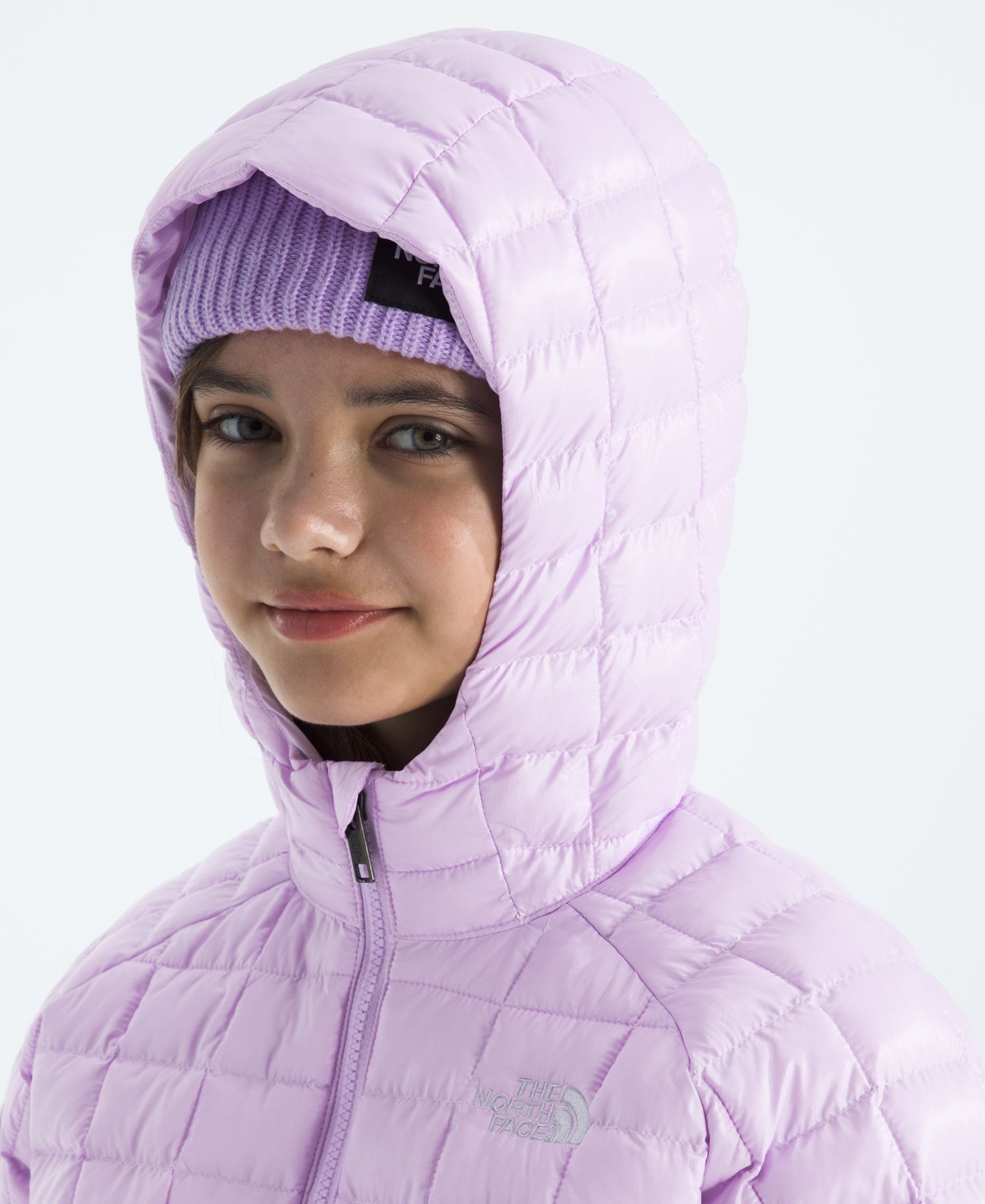 Детская куртка The North Face Hooded Zip-Up, цвет: Сиреневый — фото 7
