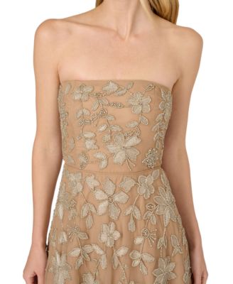 Women's Beaded Strapless Dress