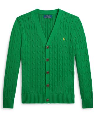 Polo Ralph Lauren - Boys' 8-20 Cable-Knit V-Neck Cardigan