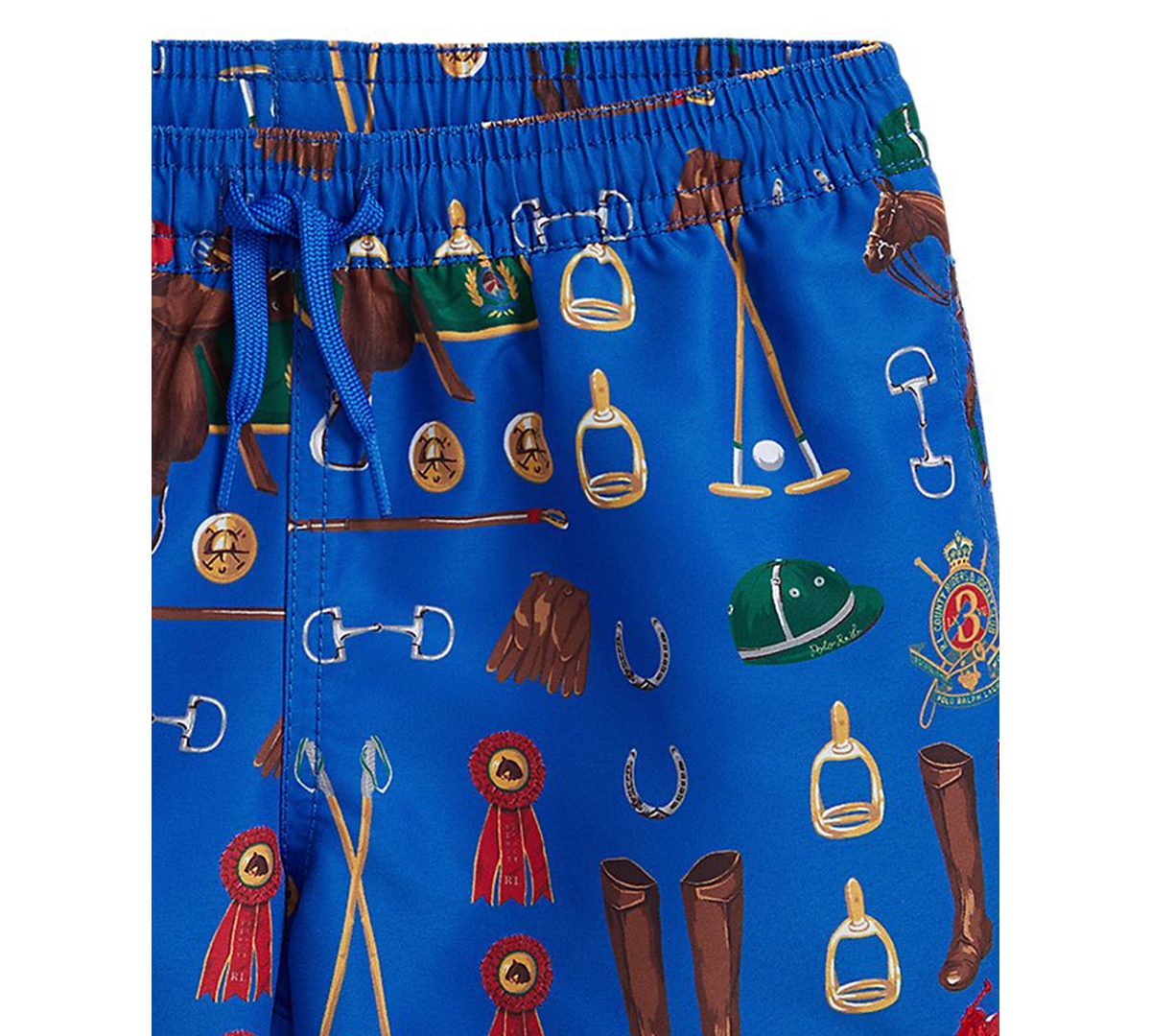 Polo Ralph Lauren Boys 2t-7 Traveler Big Pony Swim Trunks In Blue