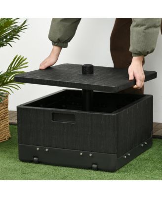 Outdoor Umbrella Base with Wheels, End Table, Planter Box,