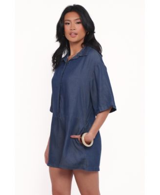 Women's Kiya Denim Romper - Dark Denim