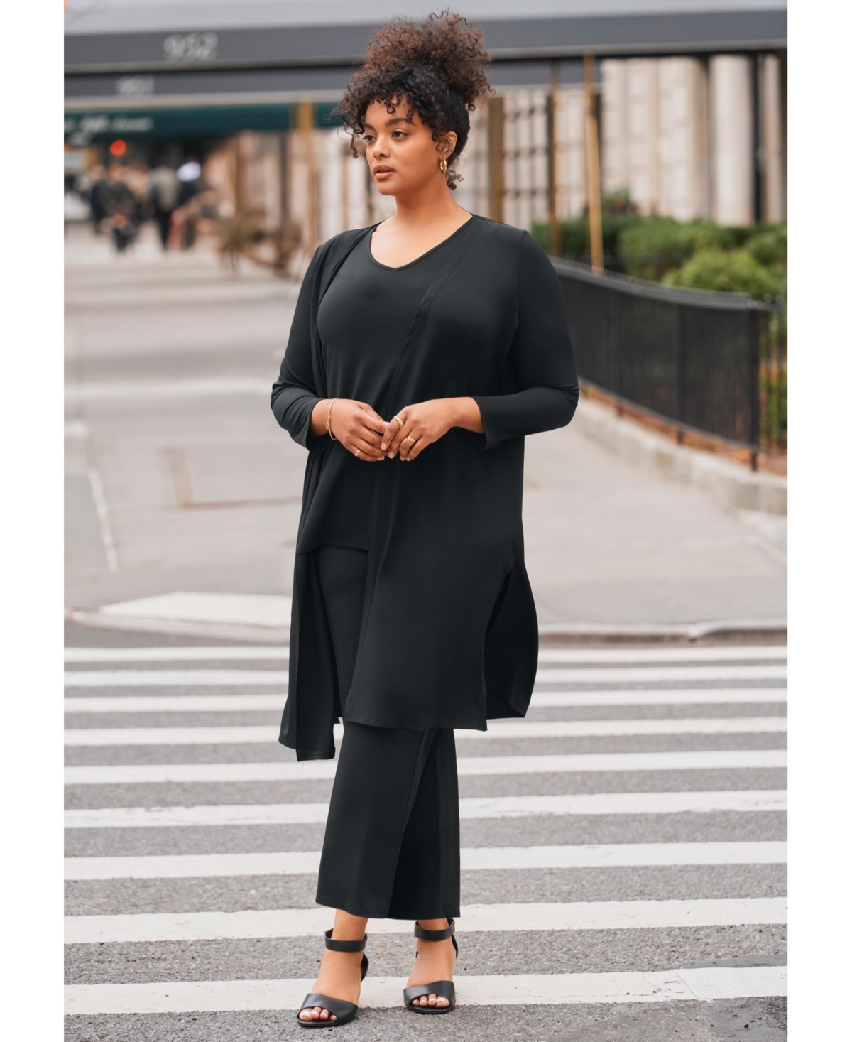 Avenue Women's Plus Wide Leg Pant