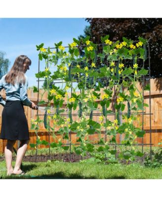 71 x 71 Inch U-Shaped Tall Garden Arched Trellis for Climbing Plants