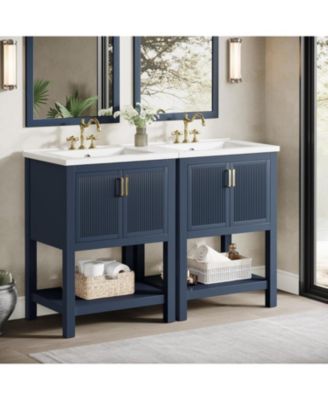 24" Modern Bathroom Vanity with Sink,2 Doors and 1 Drawer, Freestanding Bathroom Vanities Cabinet Combo