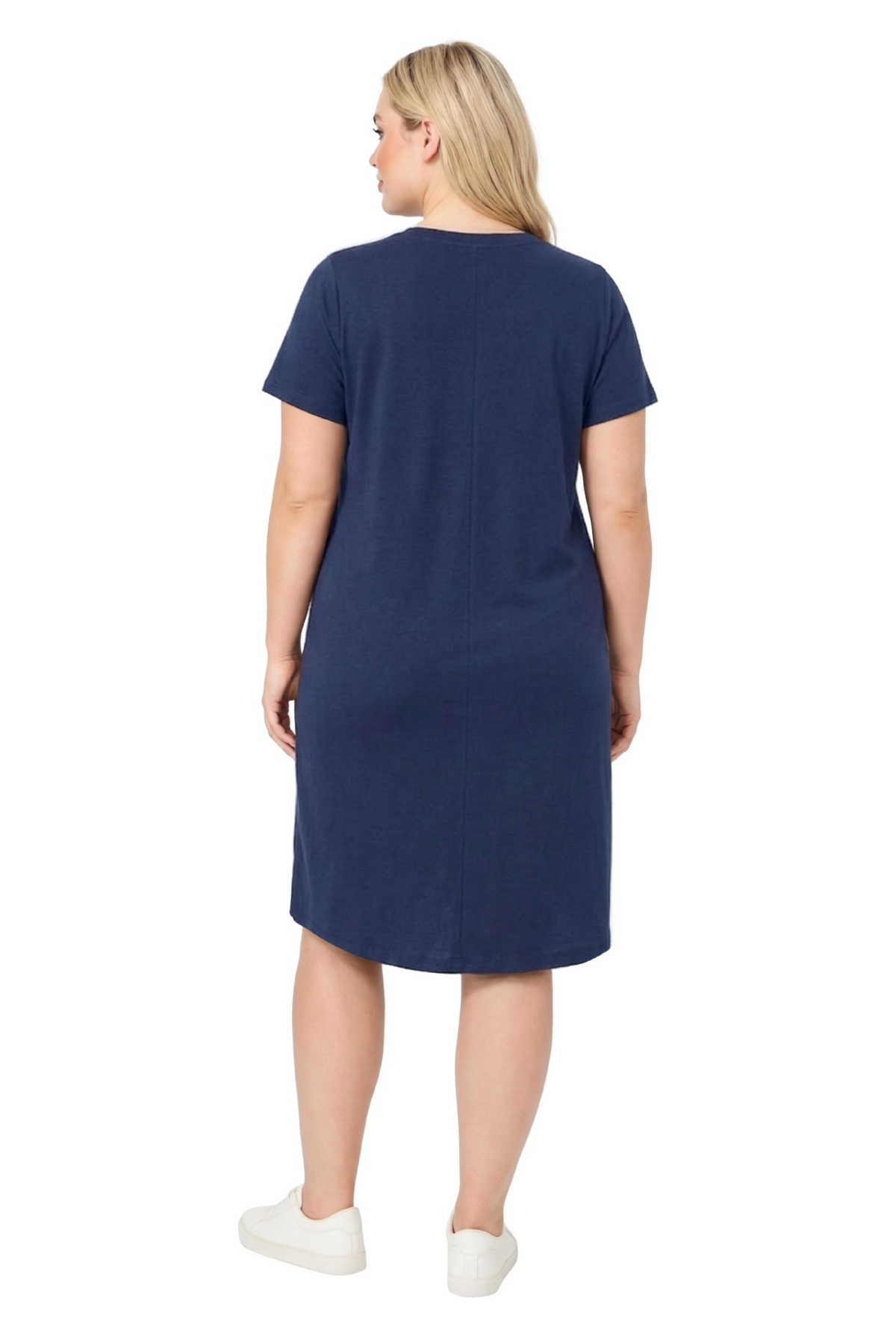 Woman Within Women's Plus Perfect Short-Sleeve Crewneck Tee Dress