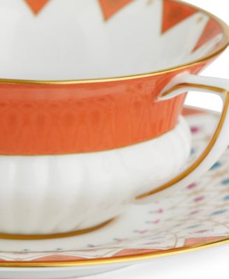 Wonderlust  Peony Diamond  Teacup & Saucer 