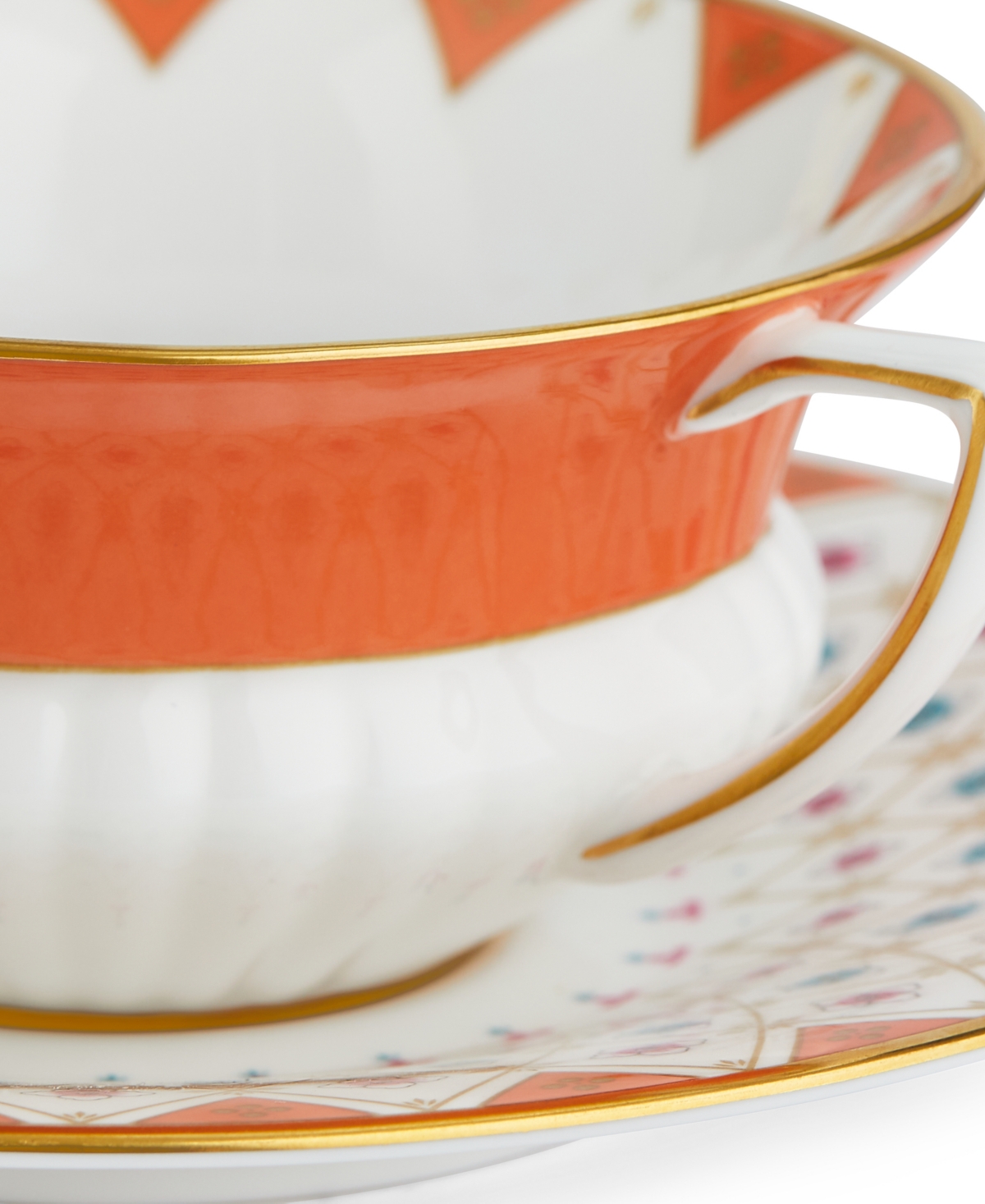 Wedgwood Wonderlust Peony Diamond Teacup & Saucer