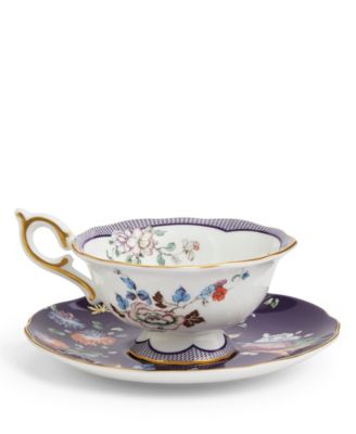 Wonderlust Midnight Crane Teacup & Saucer  