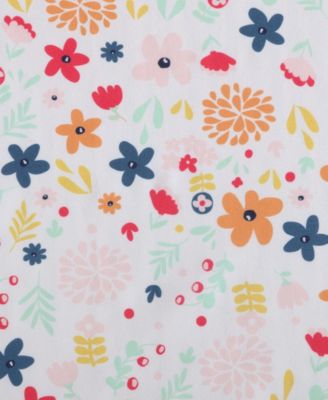 Colorful Floral Microfiber 3-Pc. Sheet Set, Twin