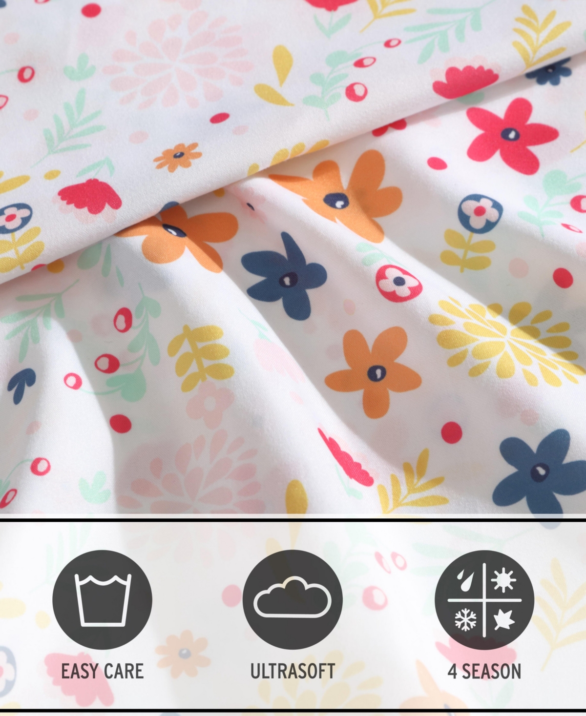 Eddie Bauer Colorful Floral Microfiber -Pc. Sheet Set
