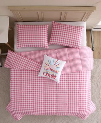 Preston Check Microfiber 3-Pc. Comforter Set, Twin