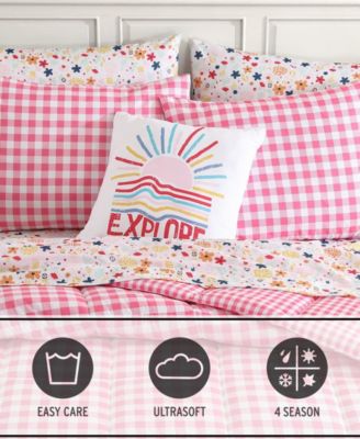 Preston Check Microfiber 4-Pc. Comforter Set, Full/Queen