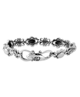 Sterling Silver Concha Link Bracelet, Size Small to Large