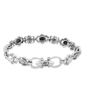 Sterling Silver Concha Link Bracelet, Size Small to Large