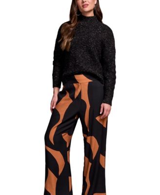 Women's Mock Neck Drop Shoulder Sweater