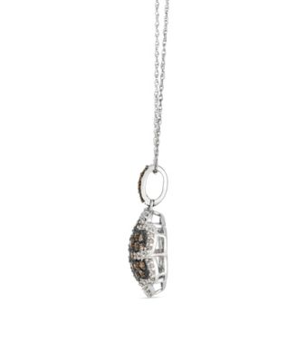 Chocolate Diamond (0.79 ct. t.w.) and Vanilla Diamond (0.23 ct. t.w.) Pendant Necklace in 14k Vanilla Gold