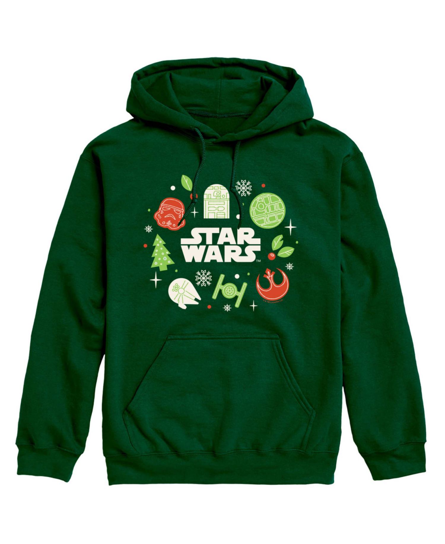 Men's Star Wars Christmas Logo Classic-Fit Graphic Hoodie