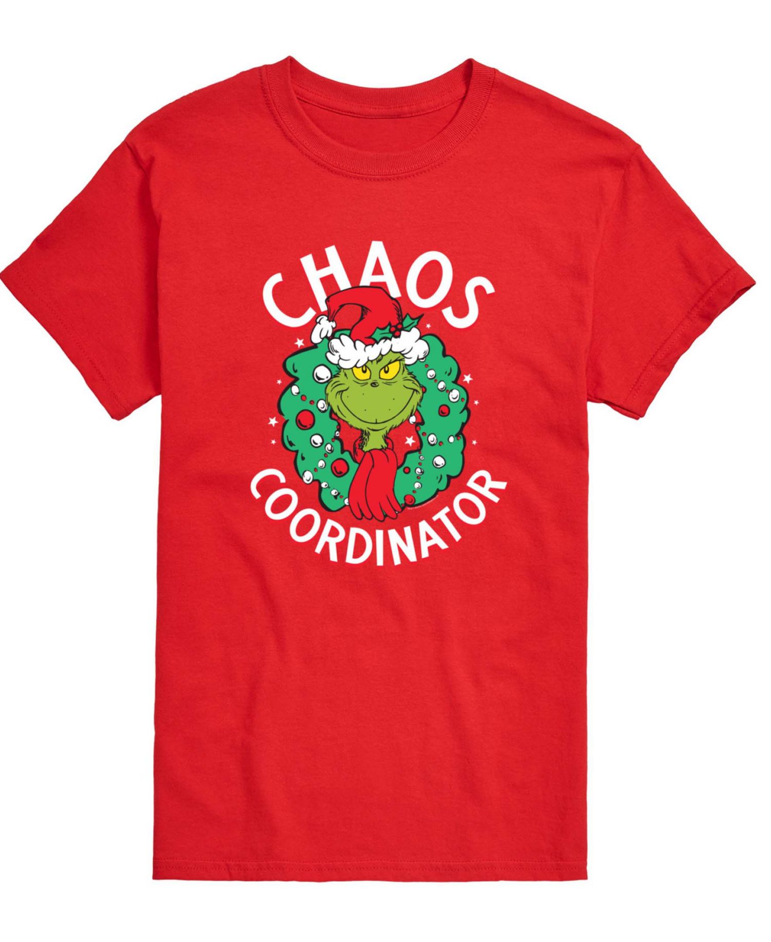 Men's Grinch Chaos Coordinator Graphic Crewneck T-Shirt