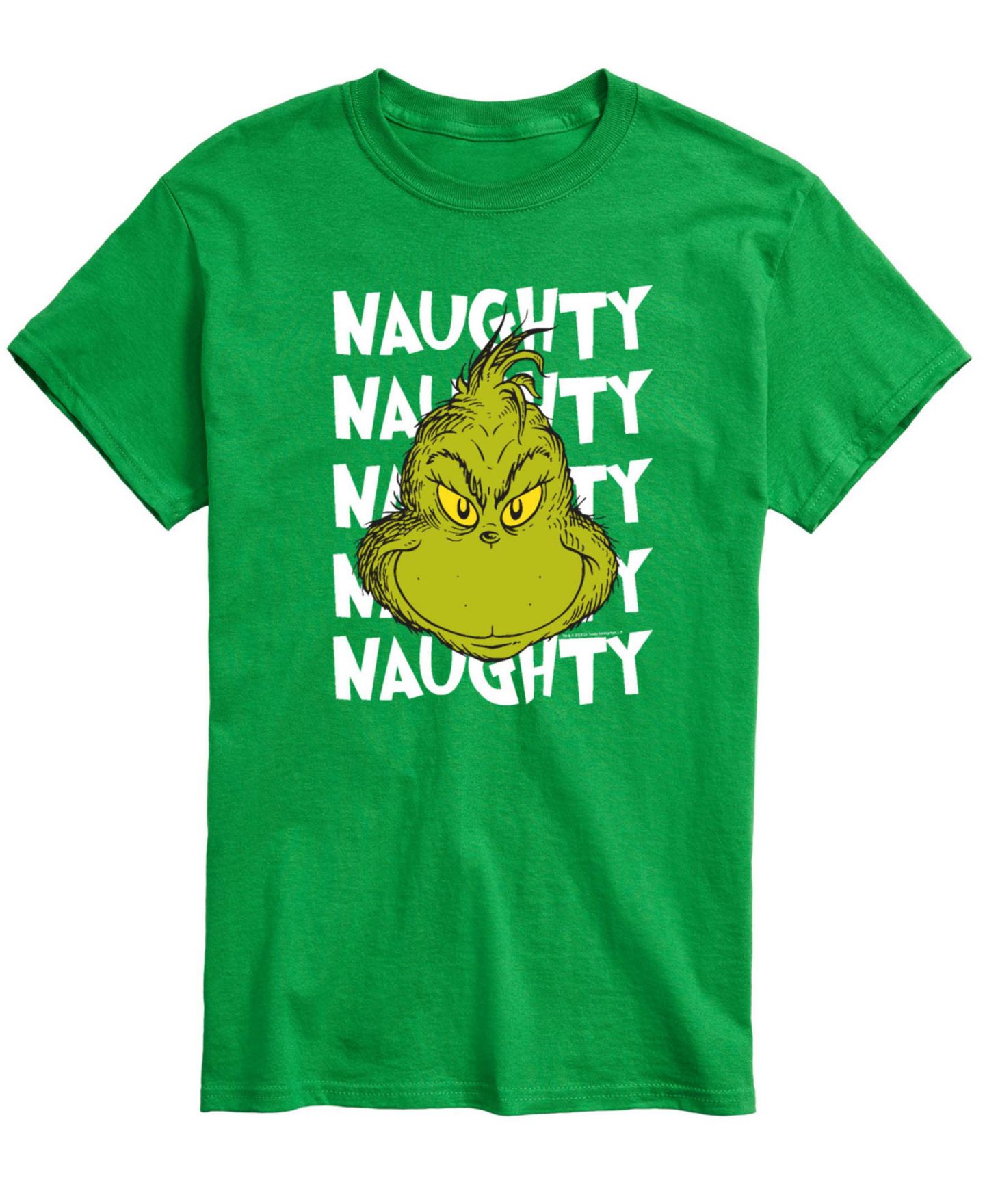 Мужская футболка AIRWAVES Naughty Grinch Graphic Crewneck, цвет: Зелёный — фото 1