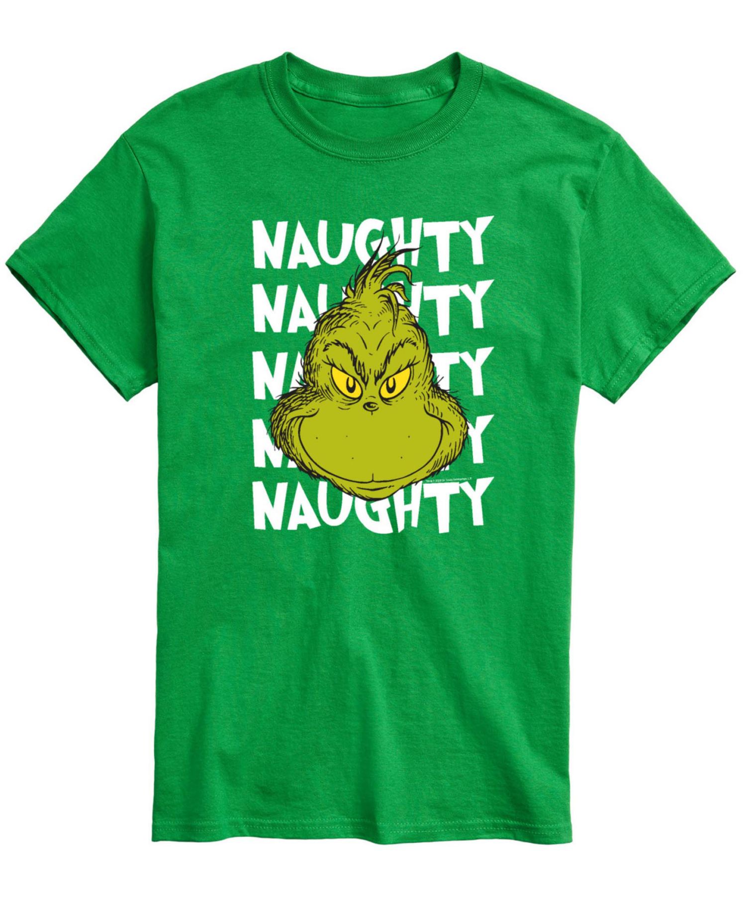 Men's Naughty Grinch Graphic Crewneck T-Shirt