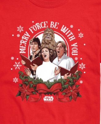 Men's Star Wars Christmas Force Be With You Short-Sleeve Graphic T-Shirt