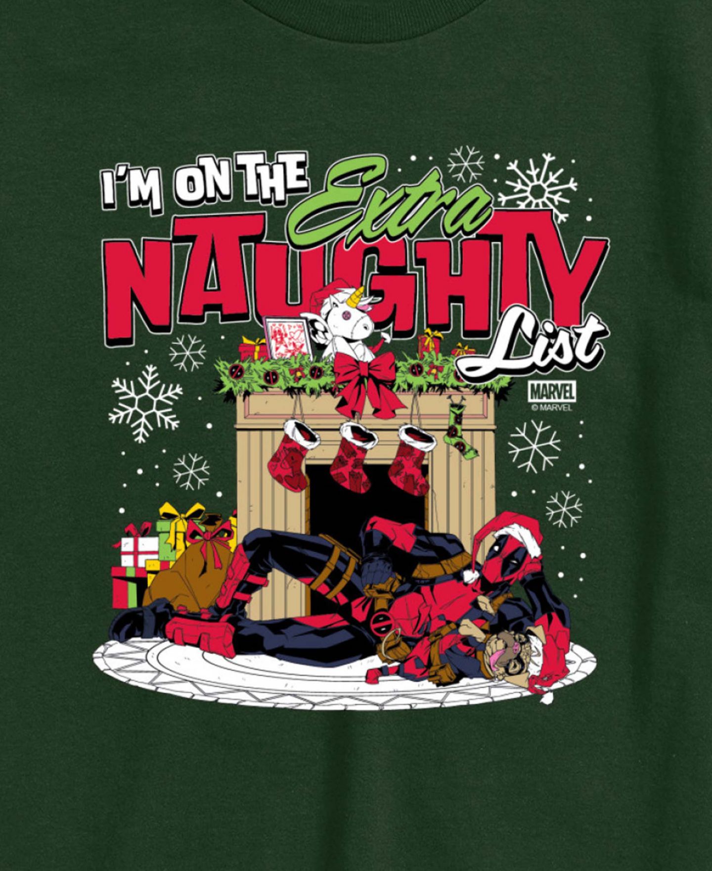 Мужская футболка AIRWAVES Marvel Deadpool Extra Naughty Short-Sleeve Graphic, цвет: Зелёный — фото 2
