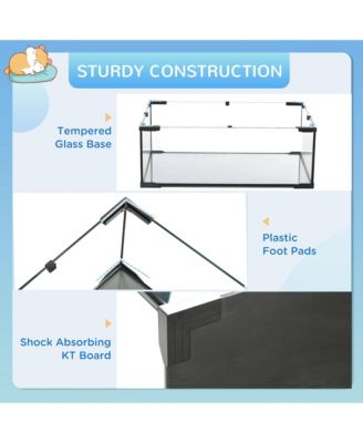 Hamster Cage, 31" Gerbil Cage with Glass Basin for Small Hamsters