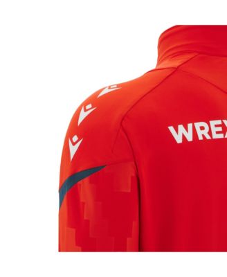 Men's Red Wrexham Training Quarter-Zip Pullover Hoodie