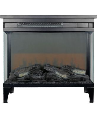 24 inch three sided glass electric fireplace with feet