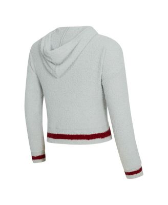 Women's 2-Piece Gray/Garnet South Carolina Gamecocks Whitley Long Sleeve Hoodie Top and Shorts Set