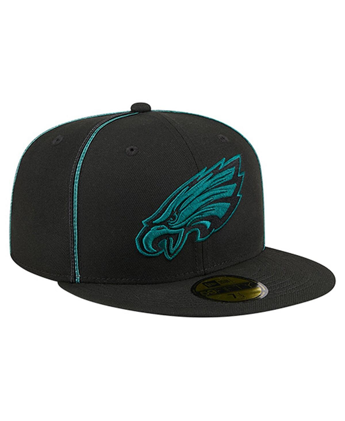 New Era Men's Black Philadelphia Eagles Soutache 59FIFTY Fitted Hat