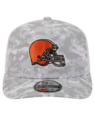 Men's Gray Cleveland Browns Salute to Service Fan Pack 9SEVENTY Trucker Adjustable Hat