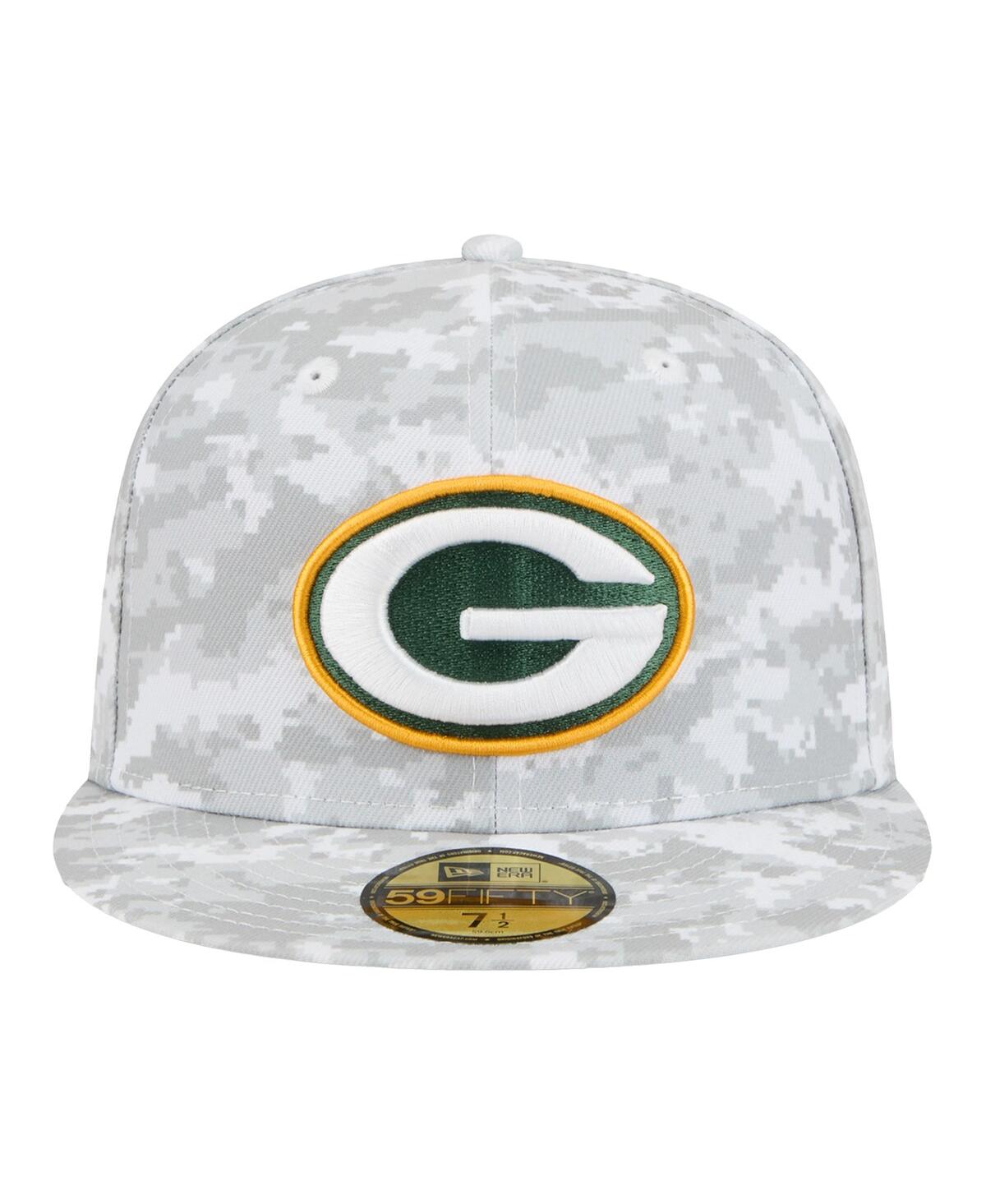 New Era Men's White Green Bay Packers 2025 Salute to Service Fan Pack 59FIFTY Fitted Hat