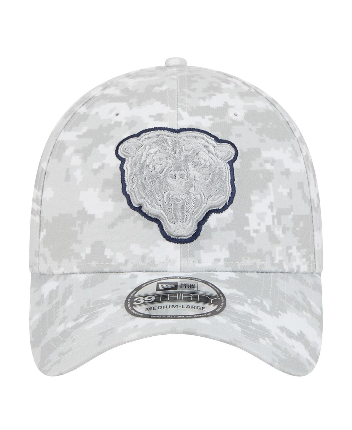 New Era Men's White Chicago Bears 2025 Salute to Service Digital Camo Fan Pack 39THIRTY Flex Hat