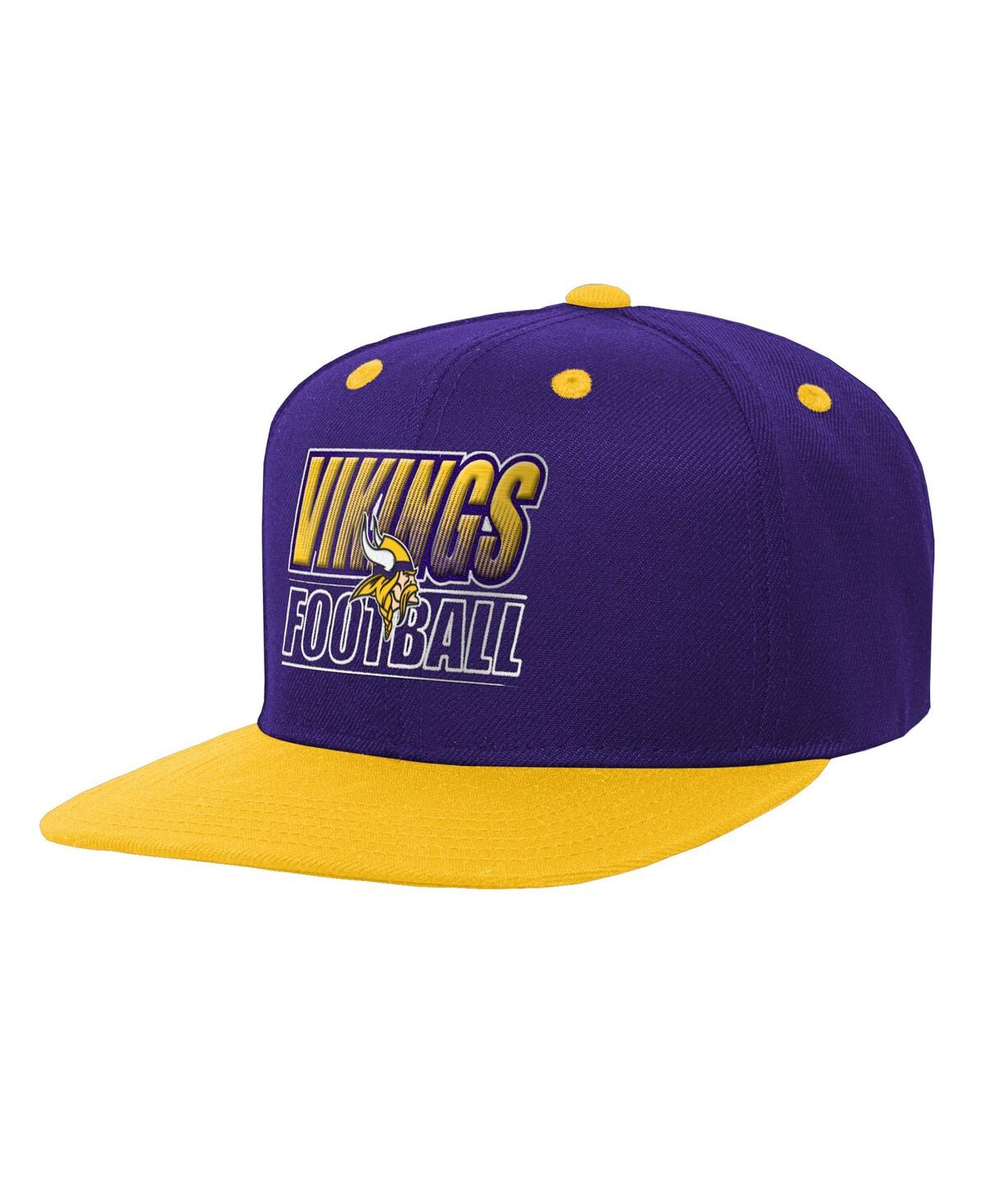 Outerstuff Big Boys And Girls Purple Minnesota Vikings Team Gradient Deadstock Snapback Hat In Purple