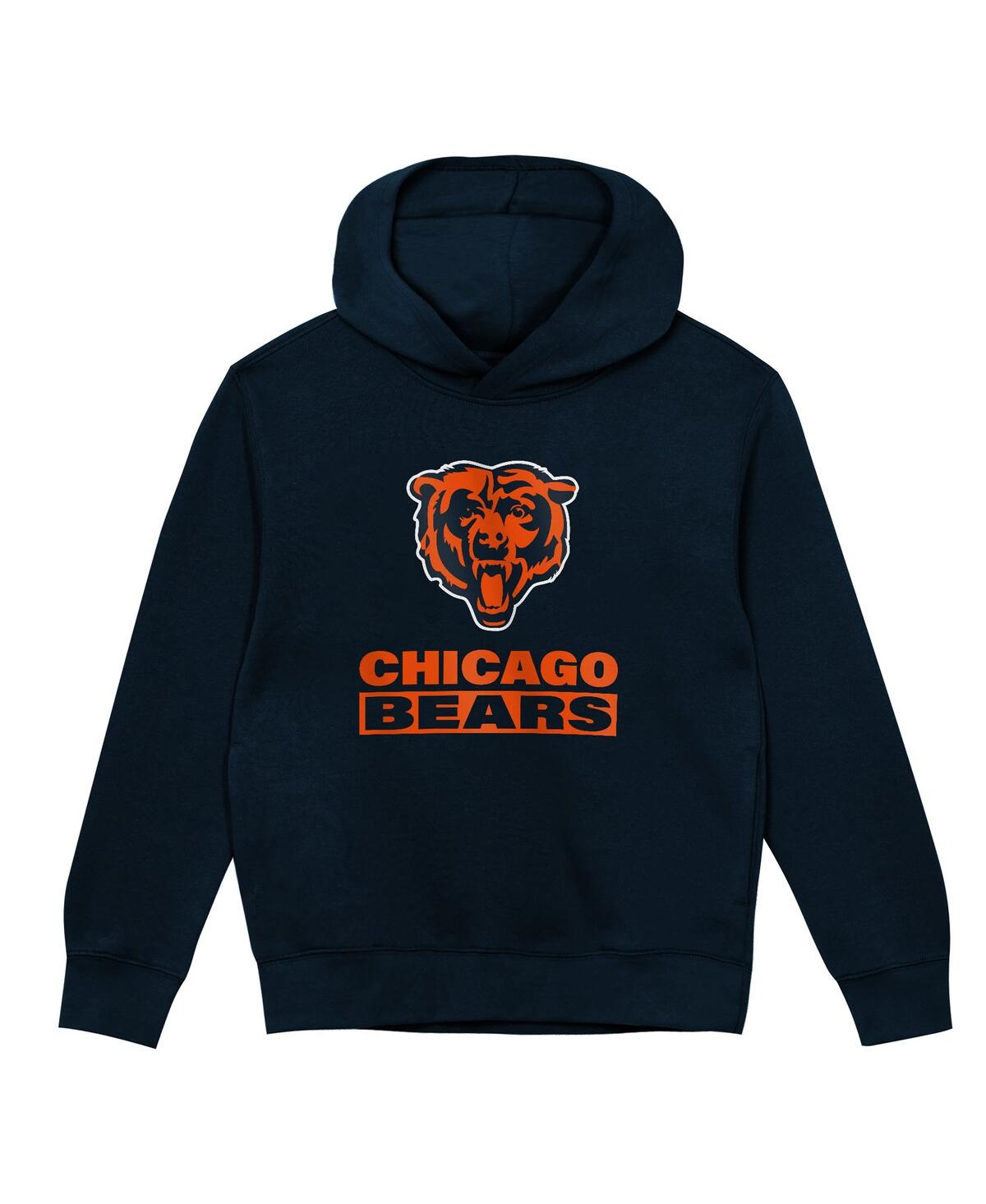 Outerstuff Preschool Navy Chicago Bears Back To Basics Hoodie In Blue