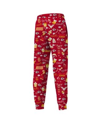 Big Boys and Girls Red Kansas City Chiefs Chestnut Holiday Sleep Set