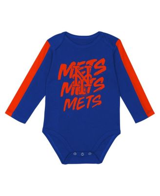 Baby Boys and Girls 3-Piece New York Mets Double Down Bodysuit and Pants Set