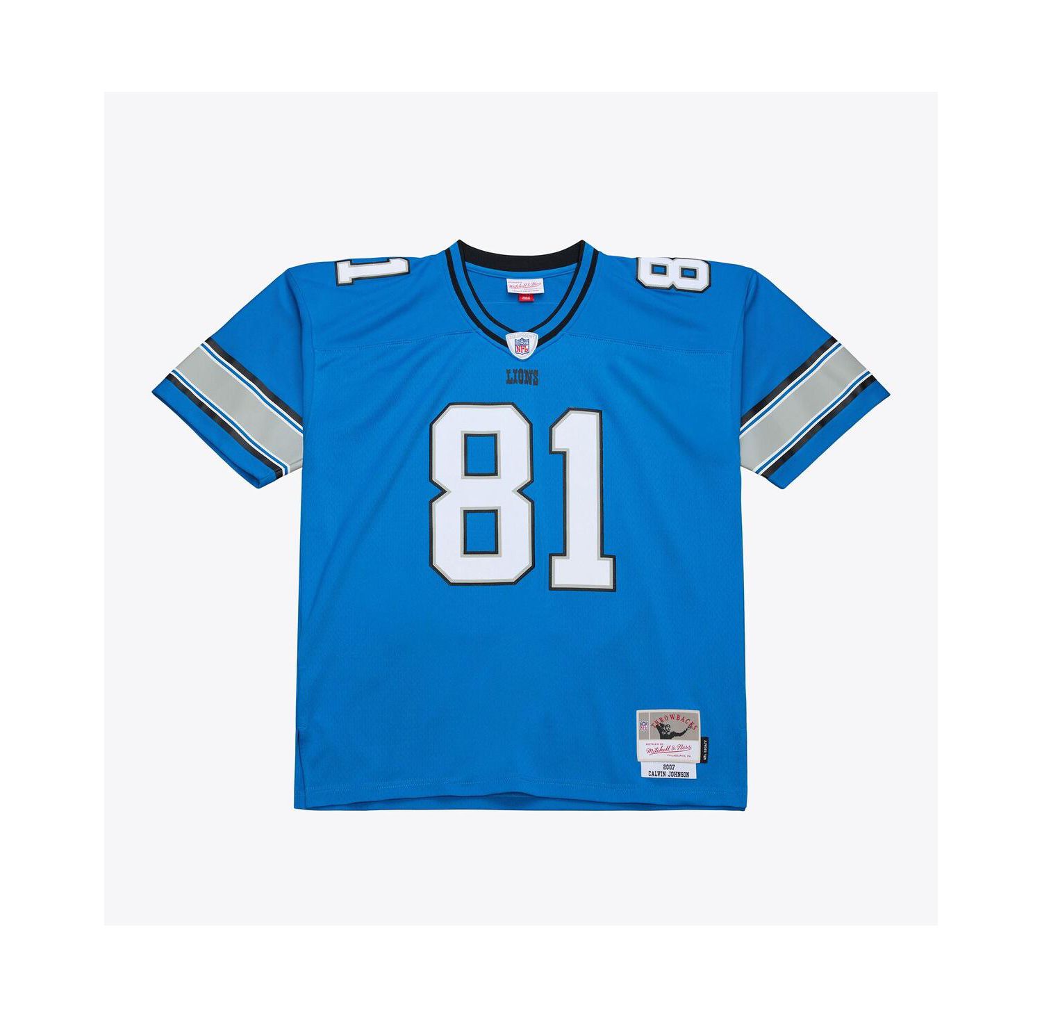 Men's Calvin Johnson Blue Detroit Lions 2007 Legacy Replica Jersey