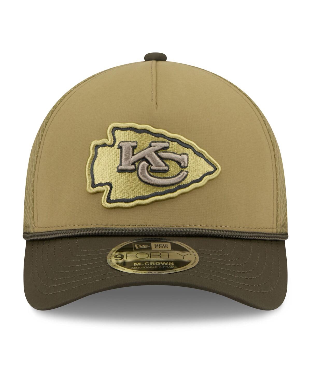 New Era Men's Green Kansas City Chiefs 2025 Salute to Service 9FORTY A-Frame M-Crown Adjustable Hat