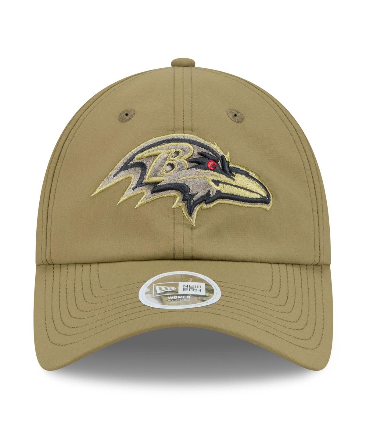 New Era Women's Green Baltimore Ravens 2025 Salute To Service Pony Tail Adjustable Hat In Green
