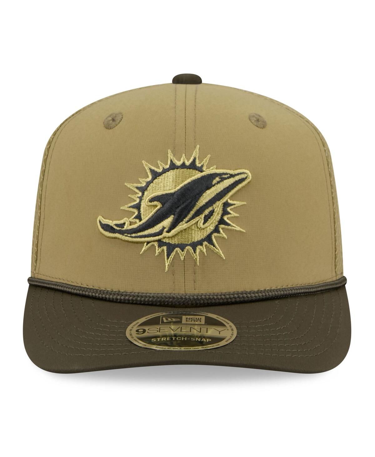 New Era Men's Green Miami Dolphins 2025 Salute to Service 9SEVENTY Adjustable Hat