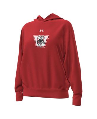 Women's Red Wisconsin Badgers Throwback Hoodie