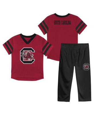 Outerstuff - Baby Boys and Girls Garnet South Carolina Gamecocks Team Logo Red Zone Top and Pant Set