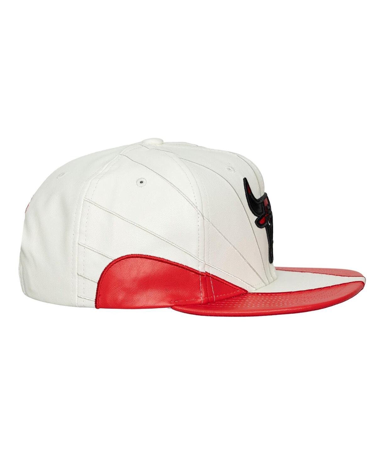 Mitchell & Ness Men's White/red Chicago Bulls Day 12 Two-tone Leather Snapback Hat In Multi