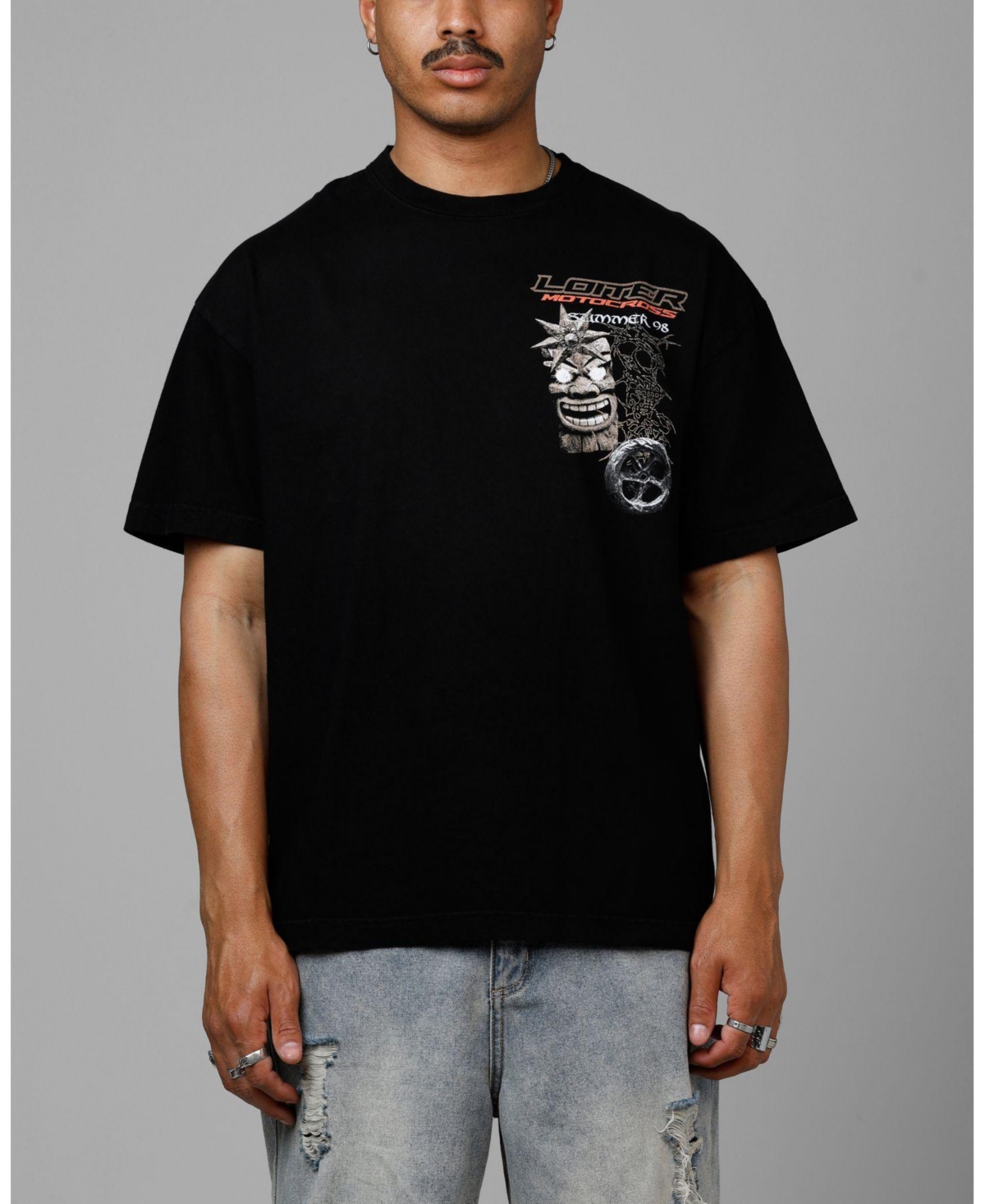 Loiter Men's Summer Motocross Vintage Tee.